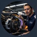 Haron Engbers stelt de wielophanging van een Grand Prix auto af